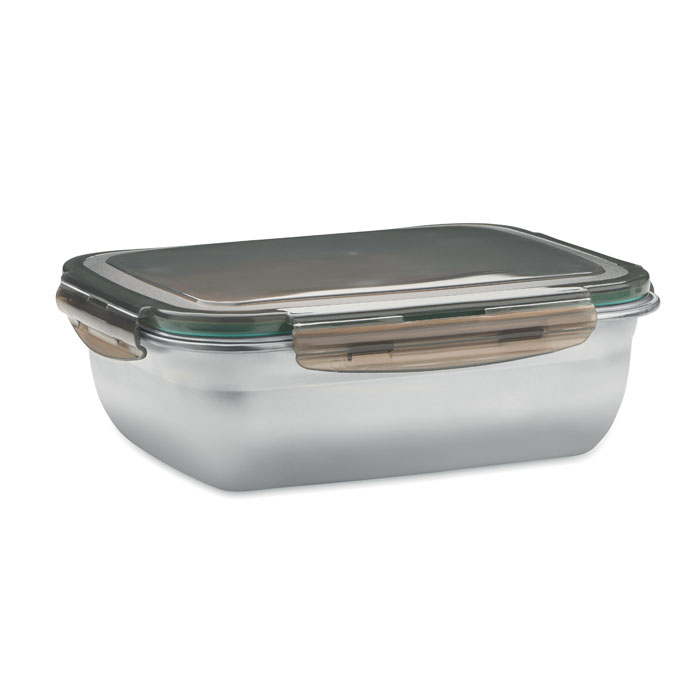 Lunch box publicitaire 1500 ml Lox Plus gris transparent
